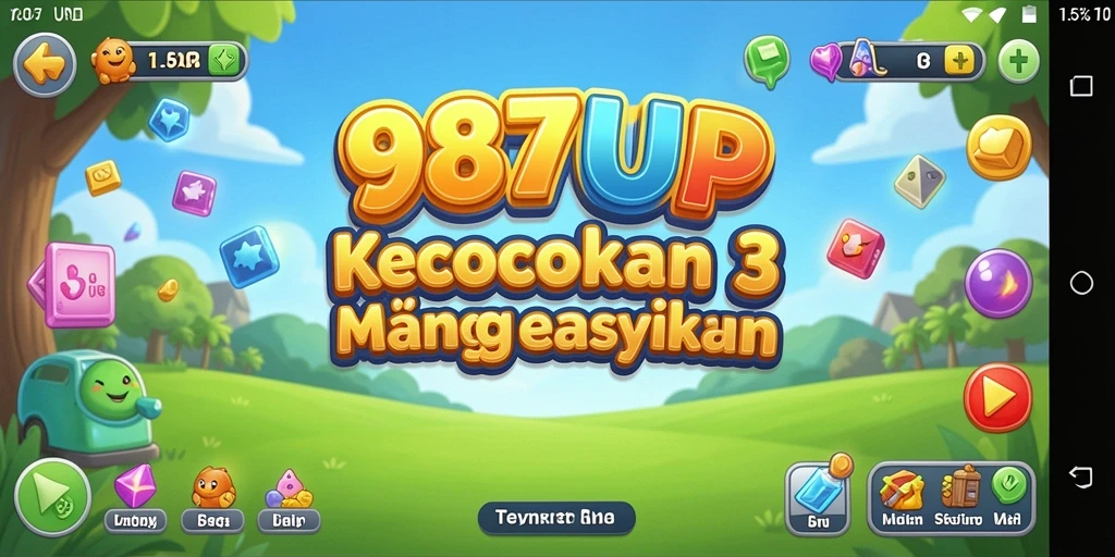 Tampilan gameplay seru dari 987UP dengan berbagai level menantang.