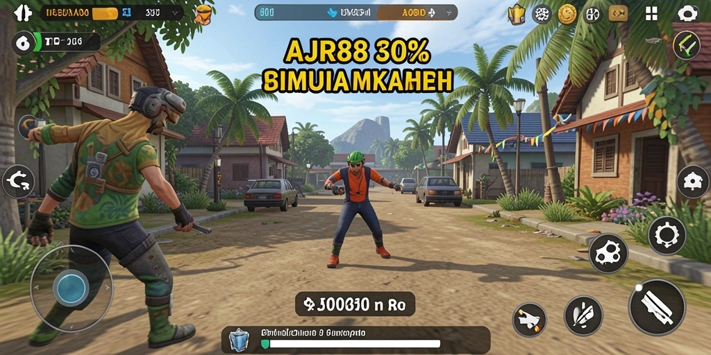 Screenshot AJR88 menampilkan gameplay simulasi yang dinamis dan penuh warna.