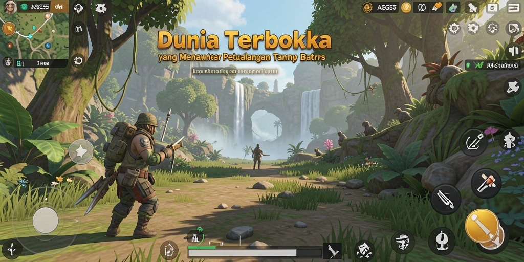 Tampilan gameplay ASG55 yang memukau dalam dunia terbuka.