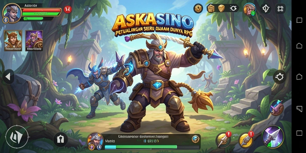 Tampilan luar biasa dari gameplay RPG dalam ASKASINO.