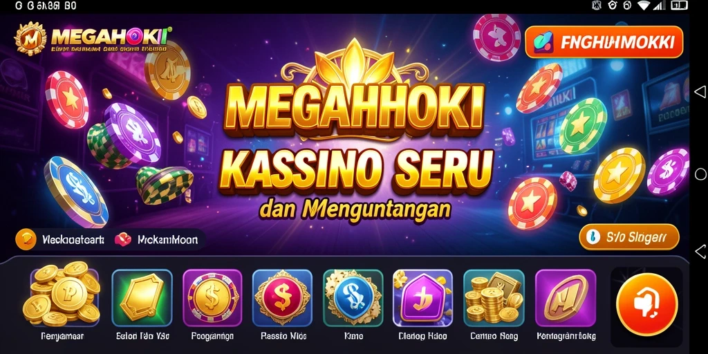 Tampilan seru gameplay MEGAHOKI yang mengasyikkan.